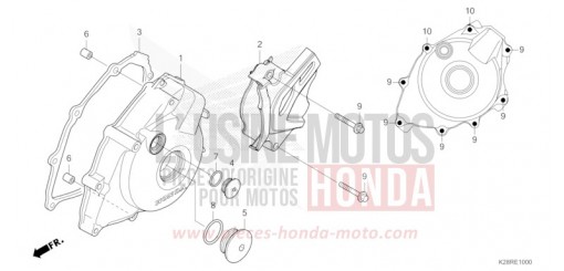 LEFT CRANKCASE COVER CRF125FBS de 2025